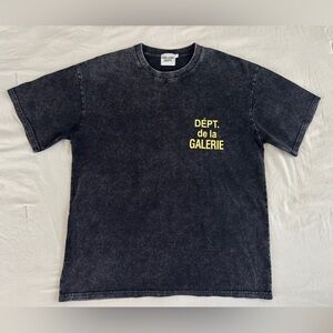 Gallery Dept. Dépt de la Galerie Acid Wash Graphic Tee Black M NWOT